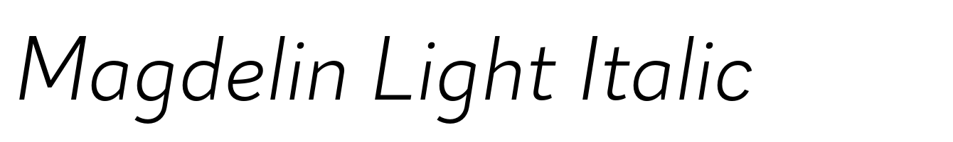 Magdelin Light Italic